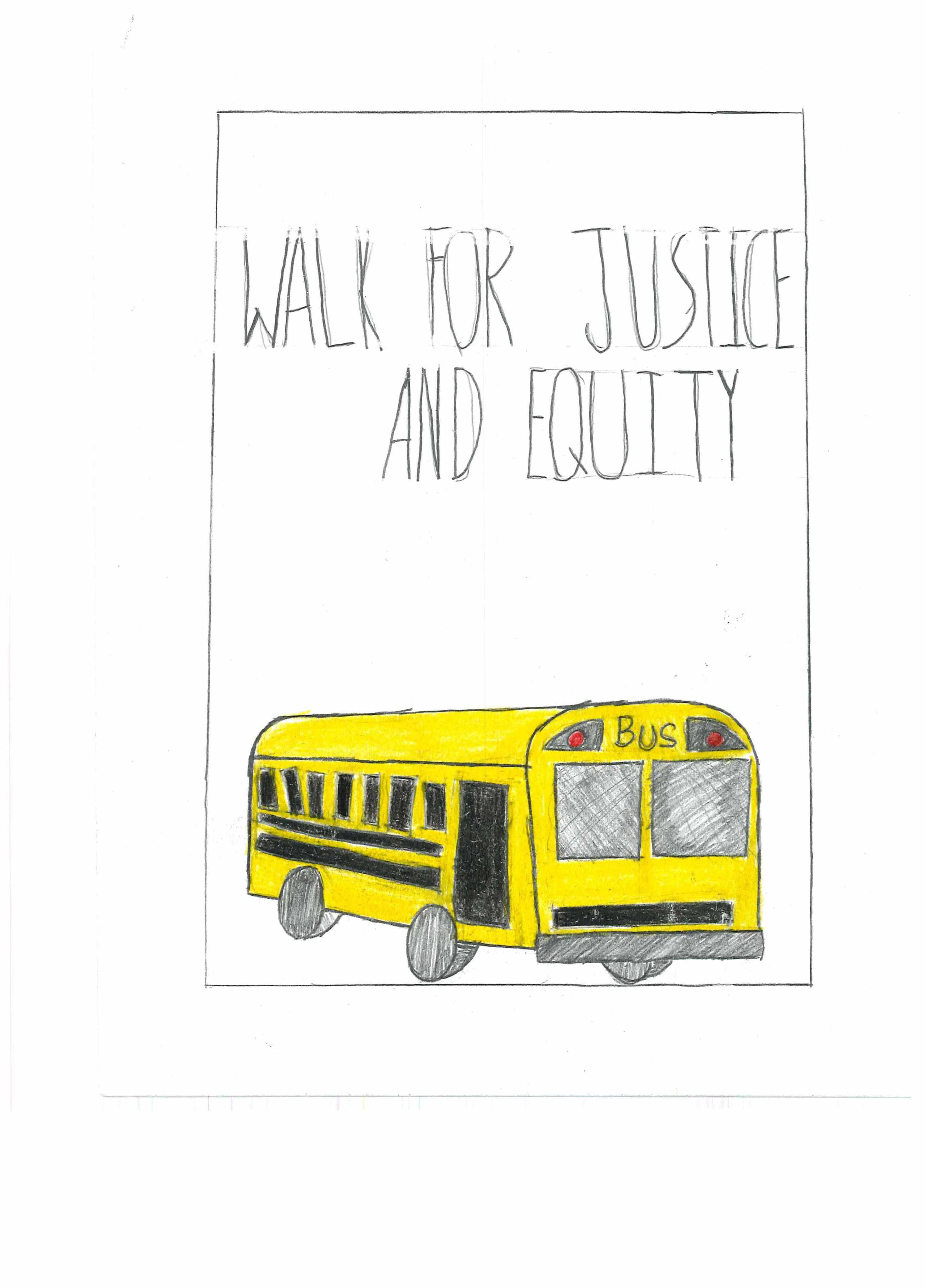 Drawing of Yellow School Bus.